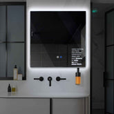 Espejo LED Cuadrado | Botones táctiles | Función antivaho | Luz blanca fría - Reyze Seria Motivated Model 2